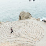 Naturterapi rulle_stor stencirkel på strand